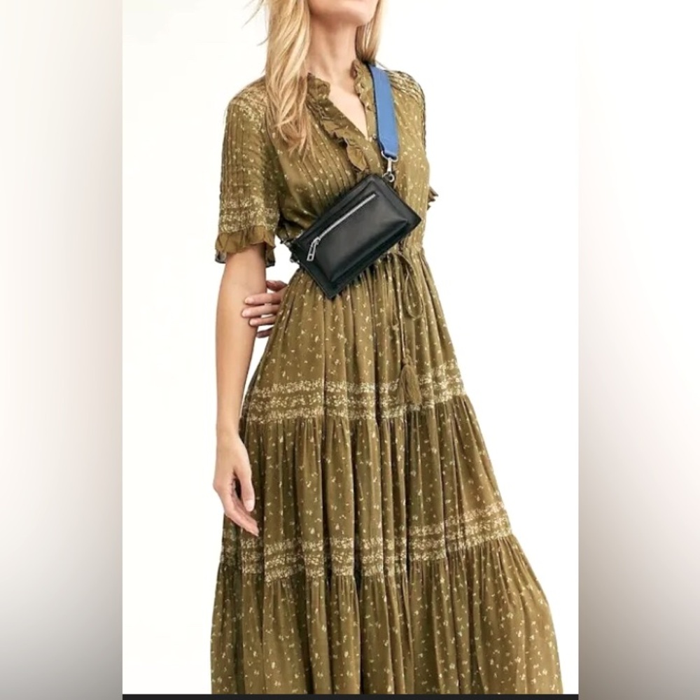 Free People  Rare Feeling Green Maxi Dress